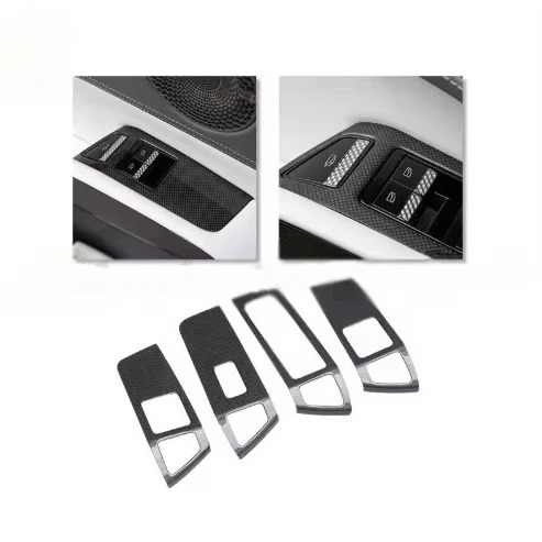 Real Carbon Fiber Car Interior Window Button Trims for Lotus Eletre LHD Door Window Control Switch Buttons Panel